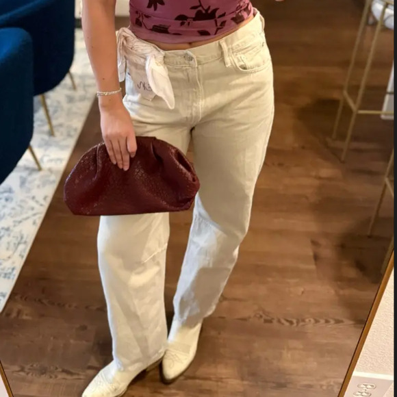 Citizens of Humanity White Micro Barrel Jeans Size 29 High Rise Baggy Rigid $248 - Picture 5 of 11